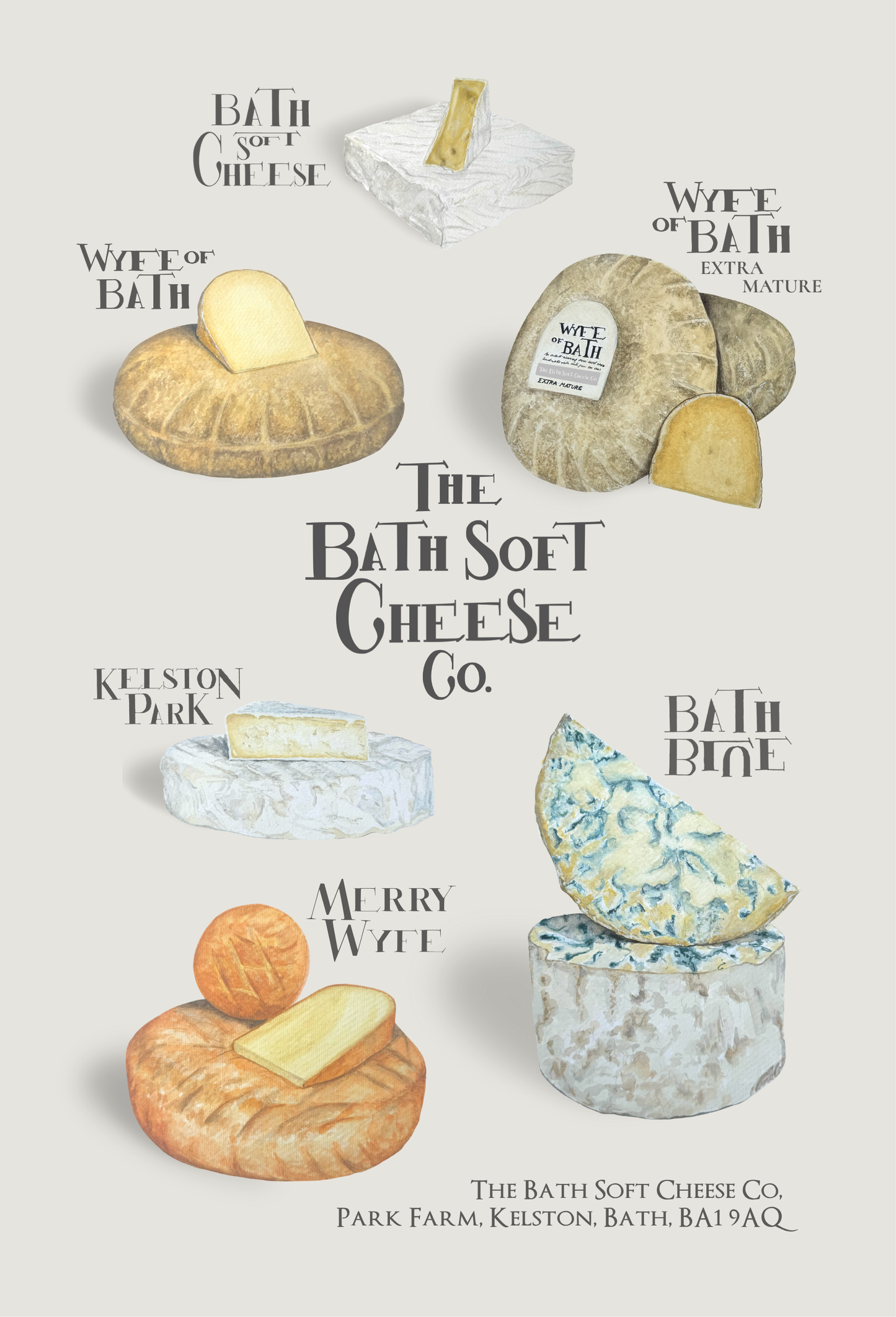 Bath Soft Cheese Tea Towel